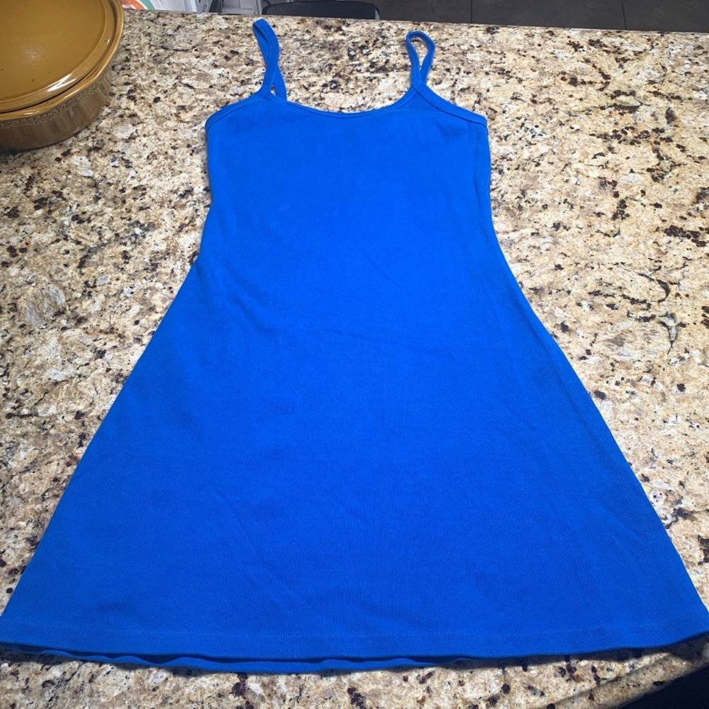 Los Angeles Apparel heavy ribbed spaghetti strap mini dress Bohemian